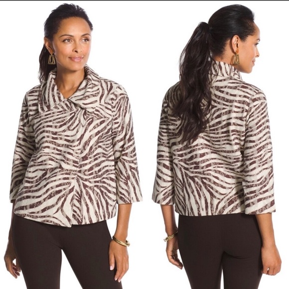 Chico's Jackets & Blazers - Chicos Zebra Cardigan Sweater Jacket